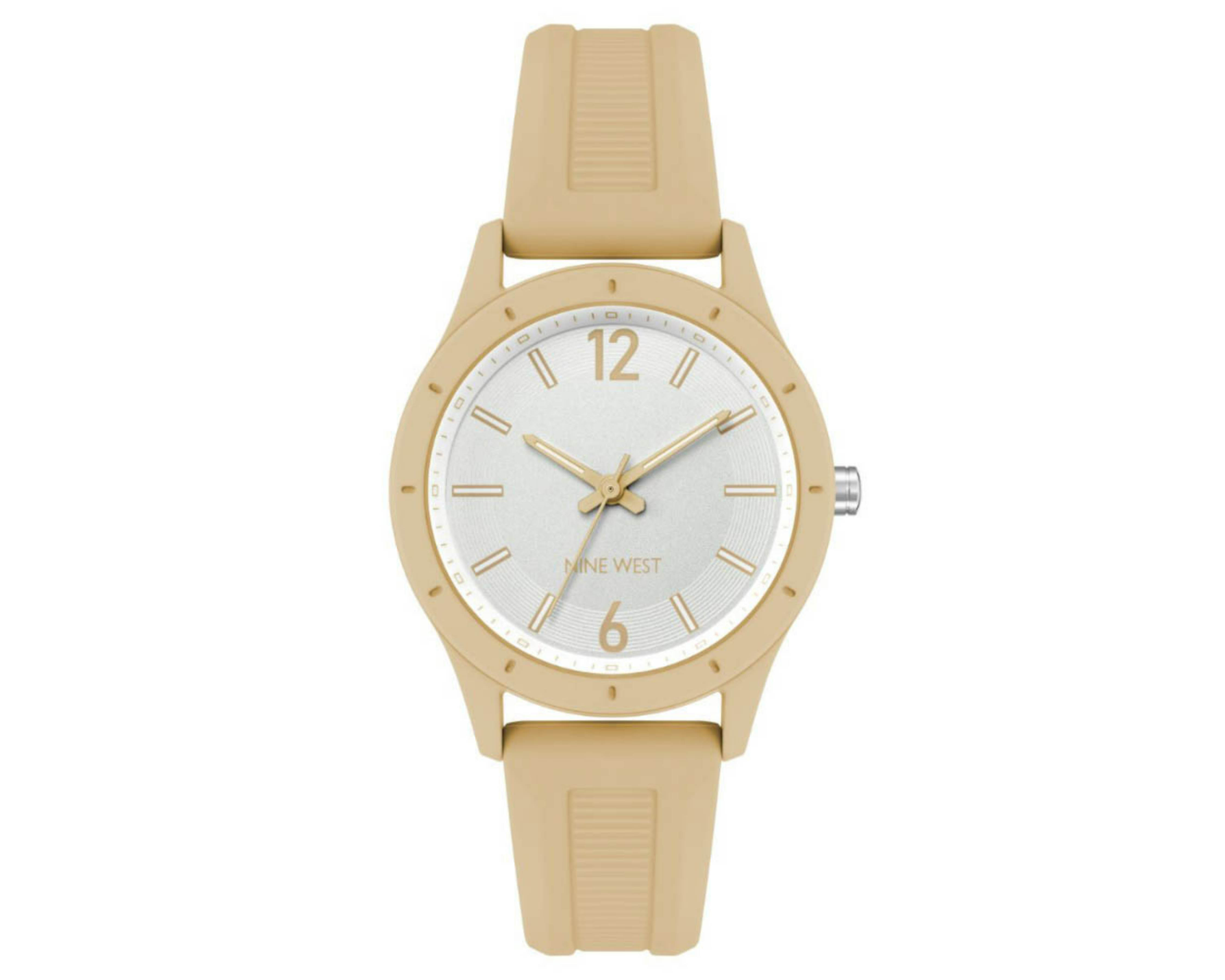 Foto 2 pulgar | Reloj Nine West NW2737SVTN color Beige Análogo Unitalla