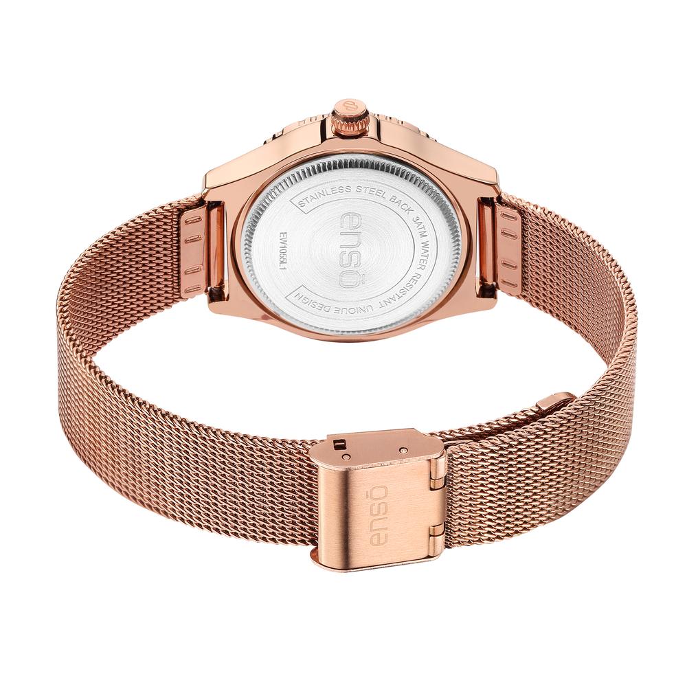 Foto 4 pulgar | Reloj de Pulsera Enso para Mujer Ew1055l1 Oro Rosa