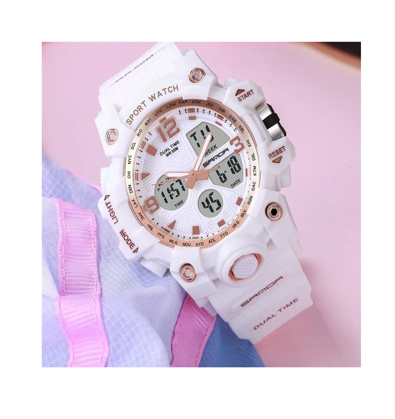 Foto 5 pulgar | Reloj Belug Blanco para Mujer