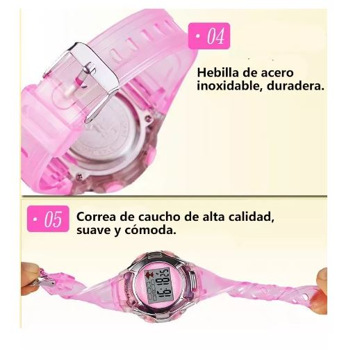 Foto 3 pulgar | Reloj Infantil Wünd  con Cronometro Rosa