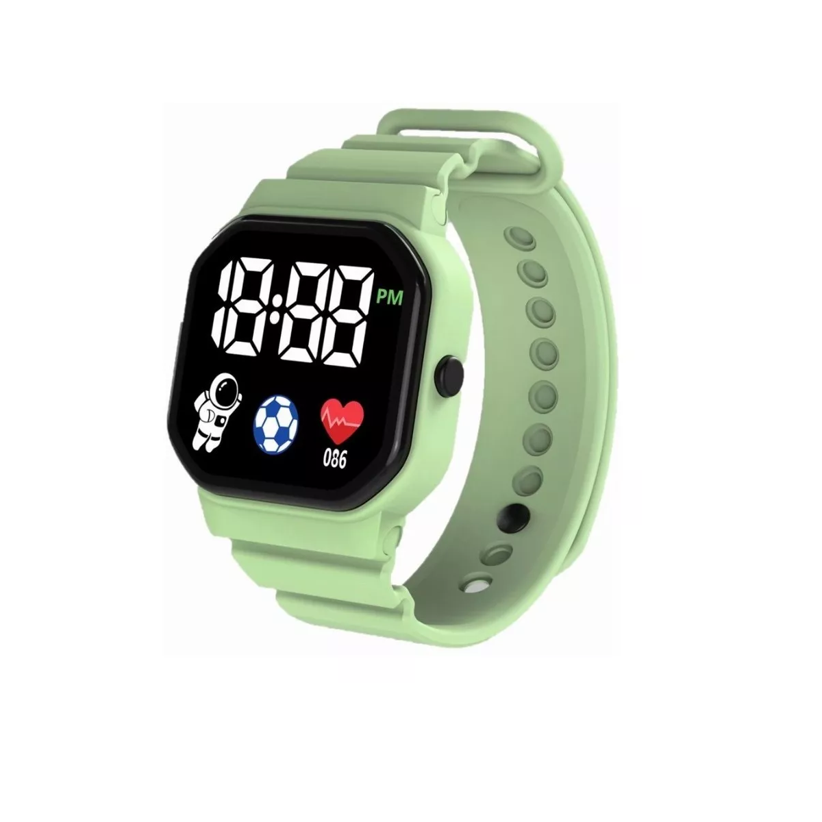 Reloj Deportivo Contra Agua Pantalla Digital Eo Safe Imports Esi-12973 Verde