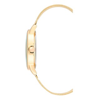 Foto 3 | Reloj Nine West Dorado con Esfera Floral y Pulsera de Malla para Mujer - Venta Internacional