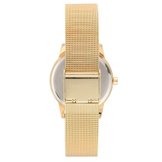 Foto 4 | Reloj Nine West Dorado con Esfera Floral y Pulsera de Malla para Mujer - Venta Internacional
