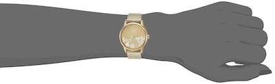 Foto 5 | Reloj Nine West Dorado con Esfera Floral y Pulsera de Malla para Mujer - Venta Internacional