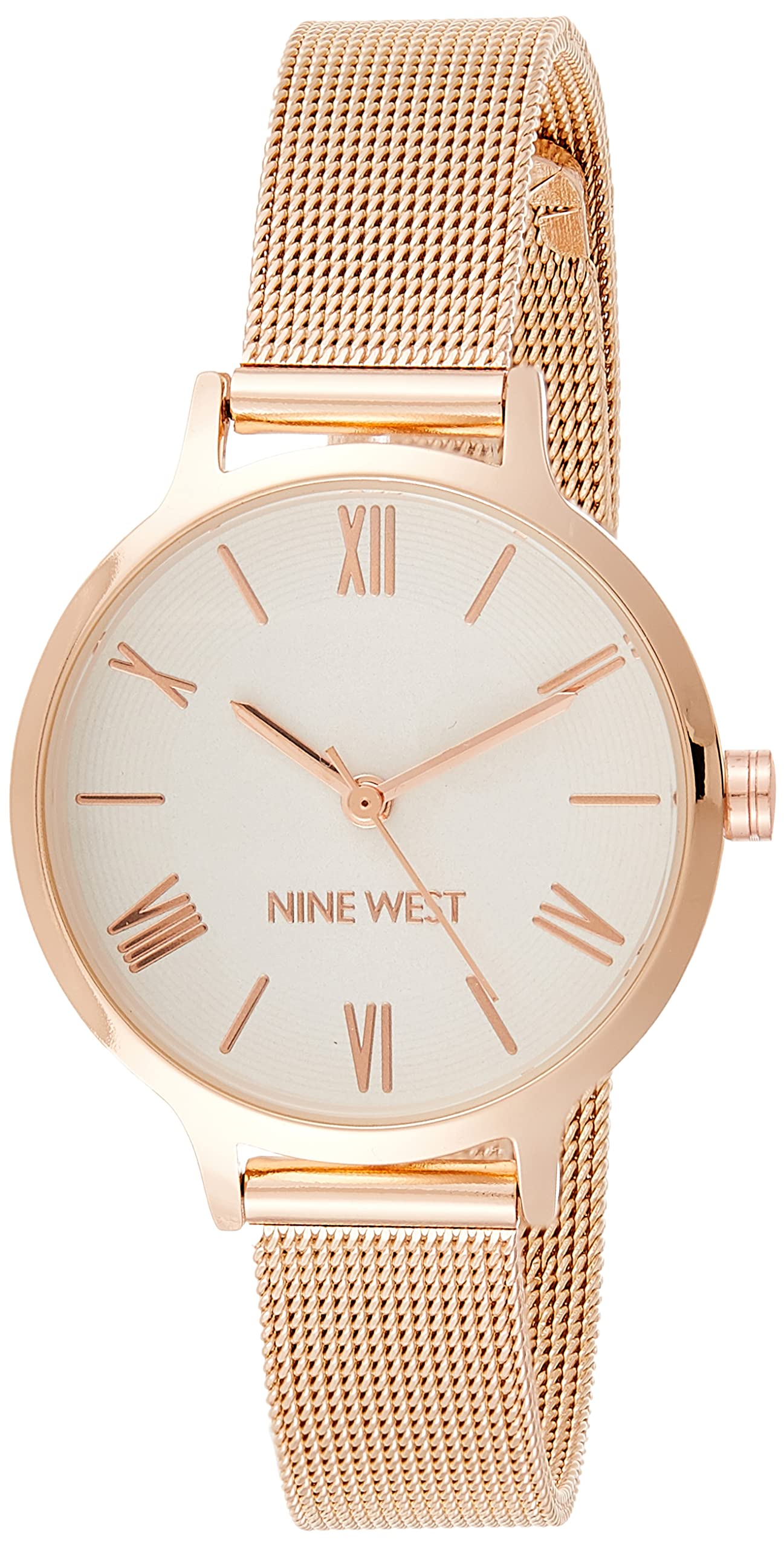 Foto 2 pulgar | Reloj Nine West Color Oro Rosa de Pulsera de Malla para Mujer - Venta Internacional