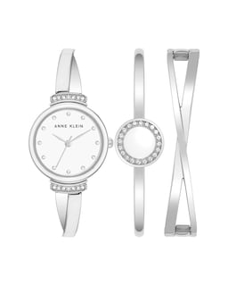Foto 1 | Set de 1 Reloj + 2 Pulseras Anne Klein con Detalles de Cristal para Mujer - Venta Internacional