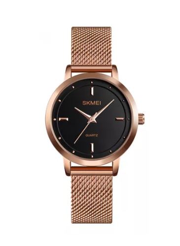 Reloj De Pulsera Skmei 1528 Oro Rosa Analógico Para Mujer