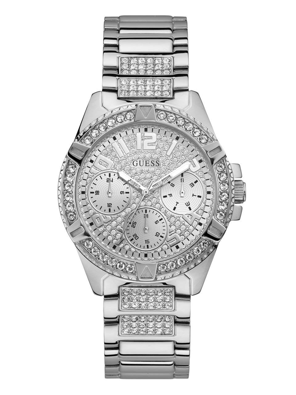 Reloj Guess De Acero Inoxidable Con Cristal, Fecha Y Fecha, 24 Horas, Dorado - Venta Internacional.