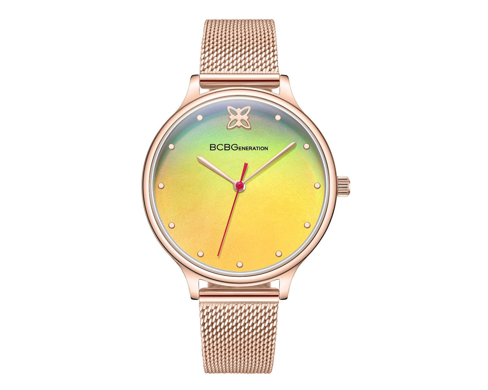 Reloj Bcbg Mujer Extensible De Acero Color Dorado Rosa Bbwlg0036802