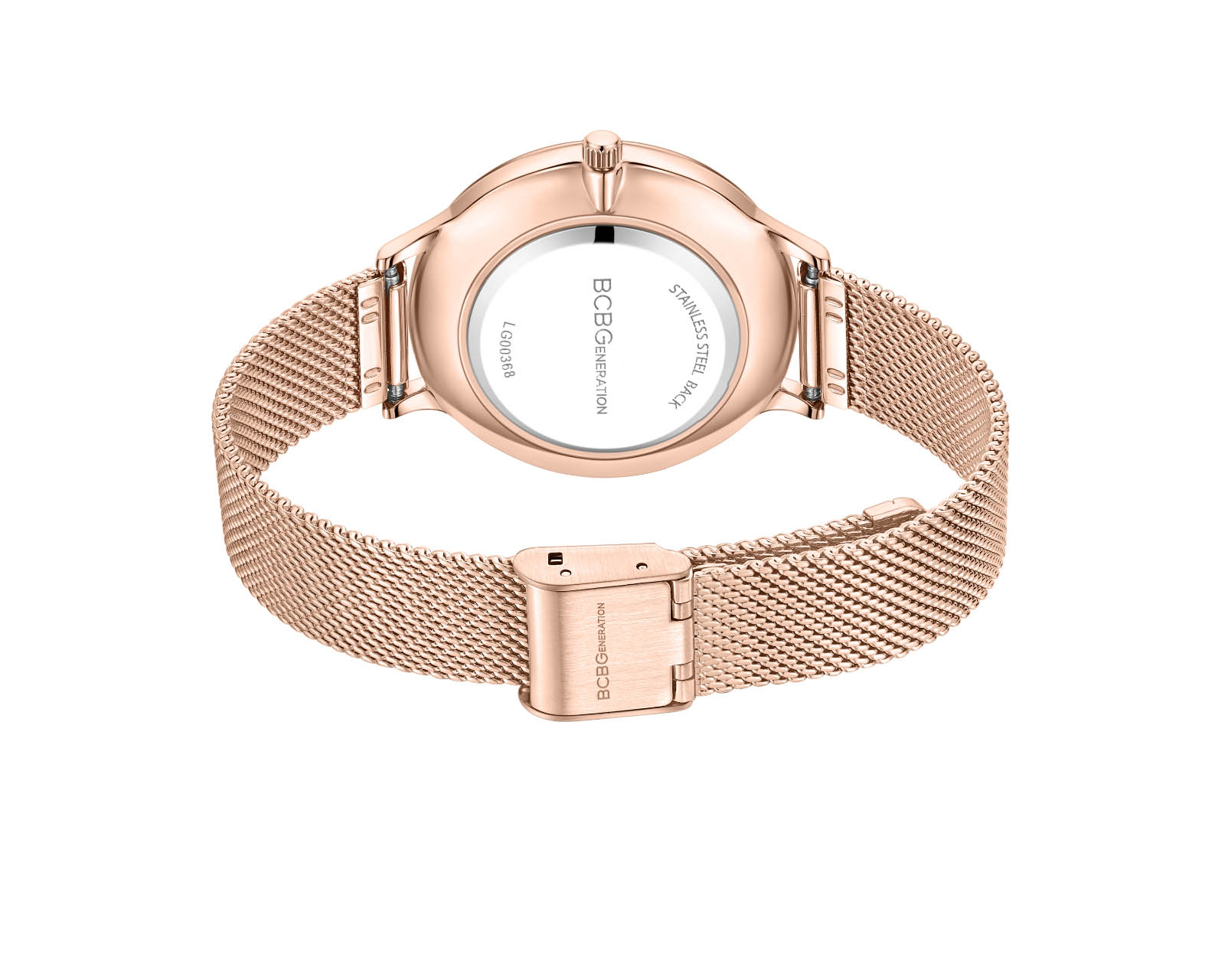 Foto 4 pulgar | Reloj Bcbg Mujer Extensible De Acero Color Dorado Rosa Bbwlg0036802