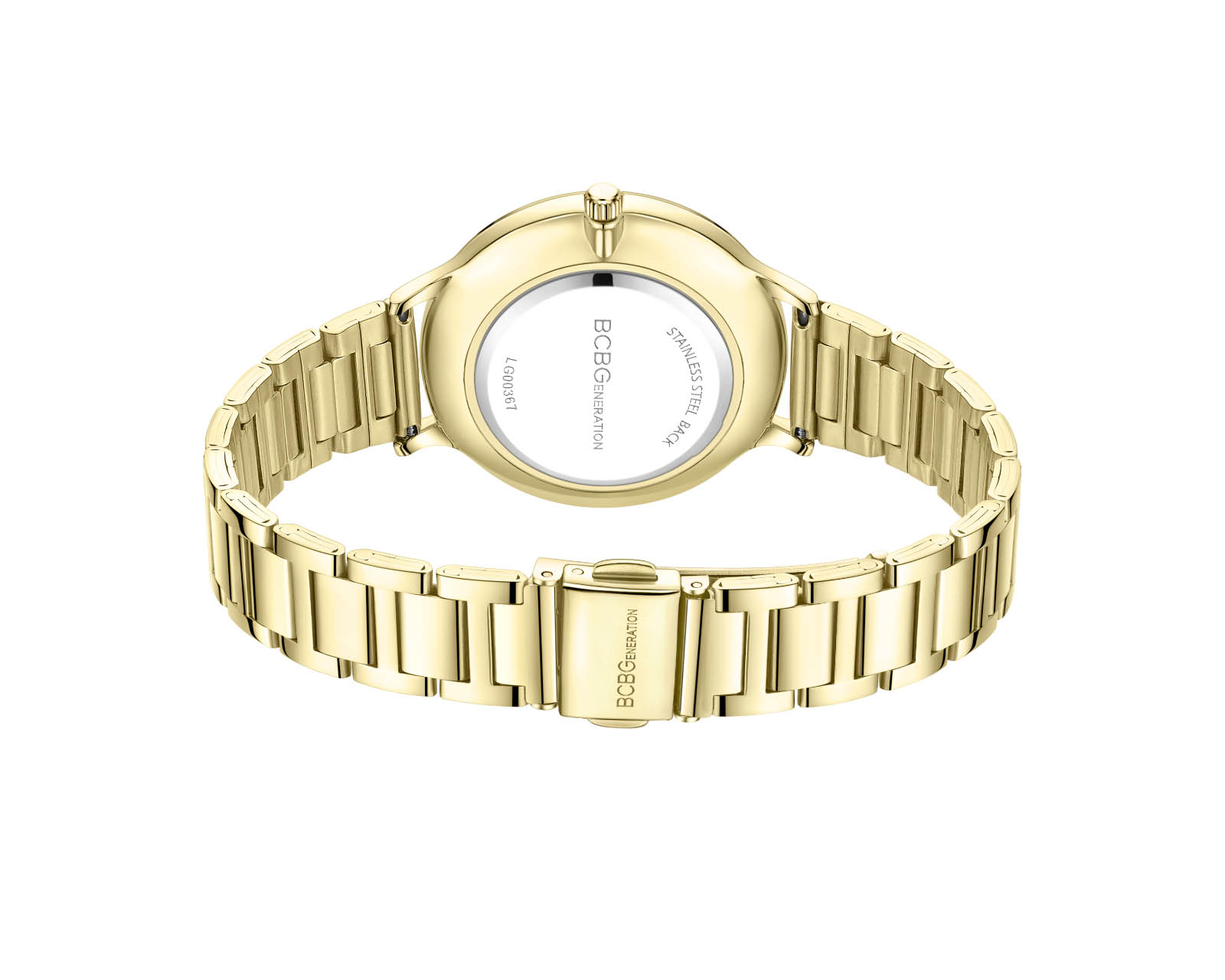 Foto 4 pulgar | Reloj BCBG Extensible de Acero color Dorado para Mujer