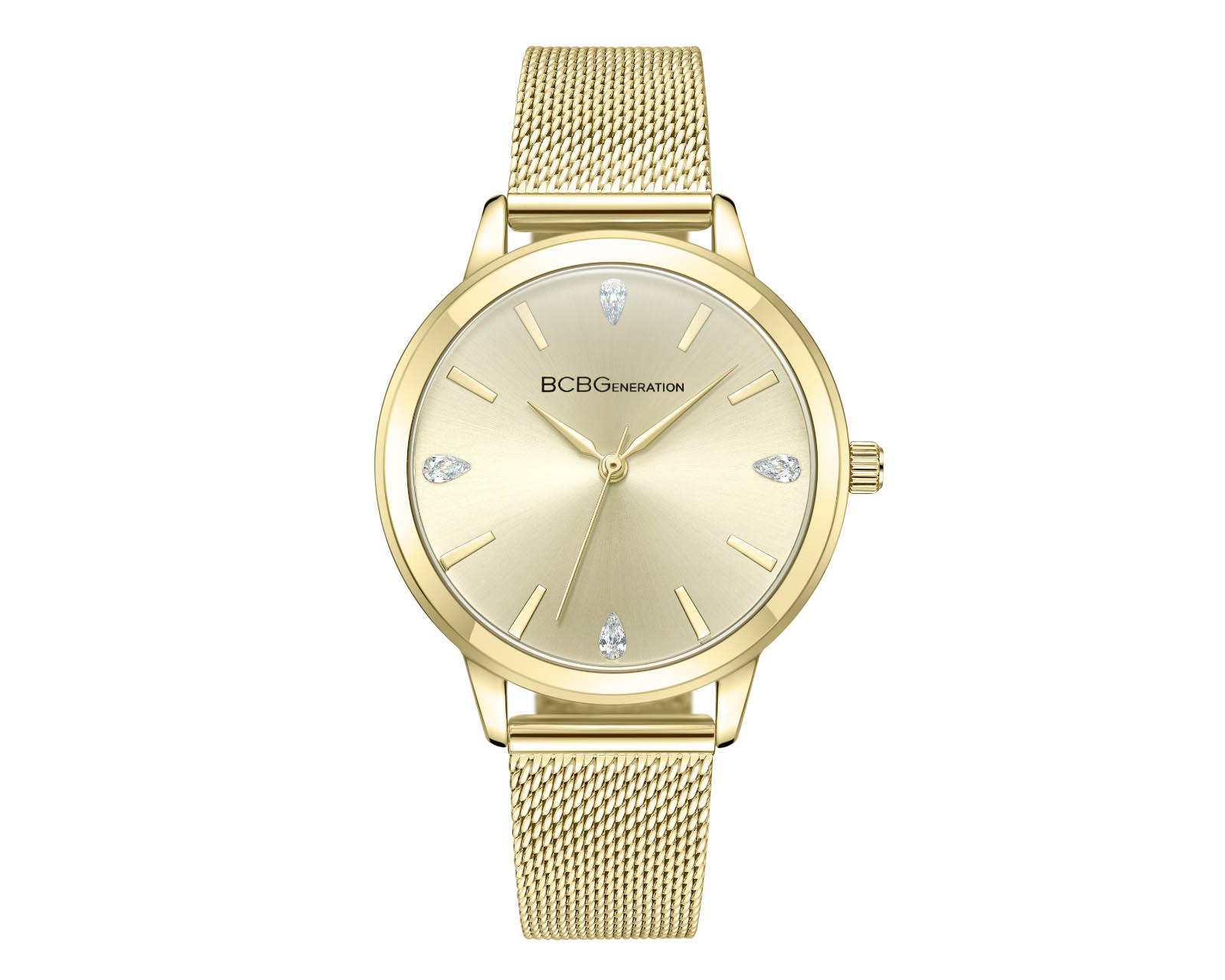 Reloj BCBG Mujer Extensible de Acero Dorado