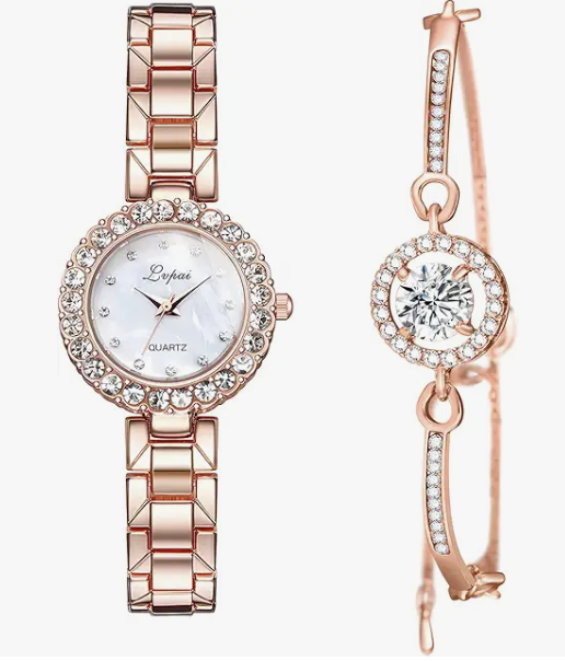 Foto 2 pulgar | Reloj Brillante Rose Gold para Mujer