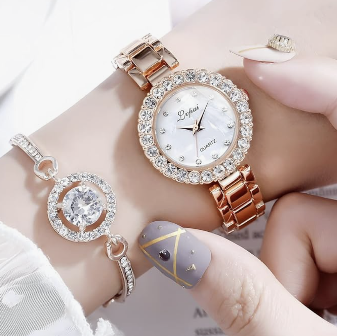 Foto 2 | Reloj Brillante Rose Gold para Mujer