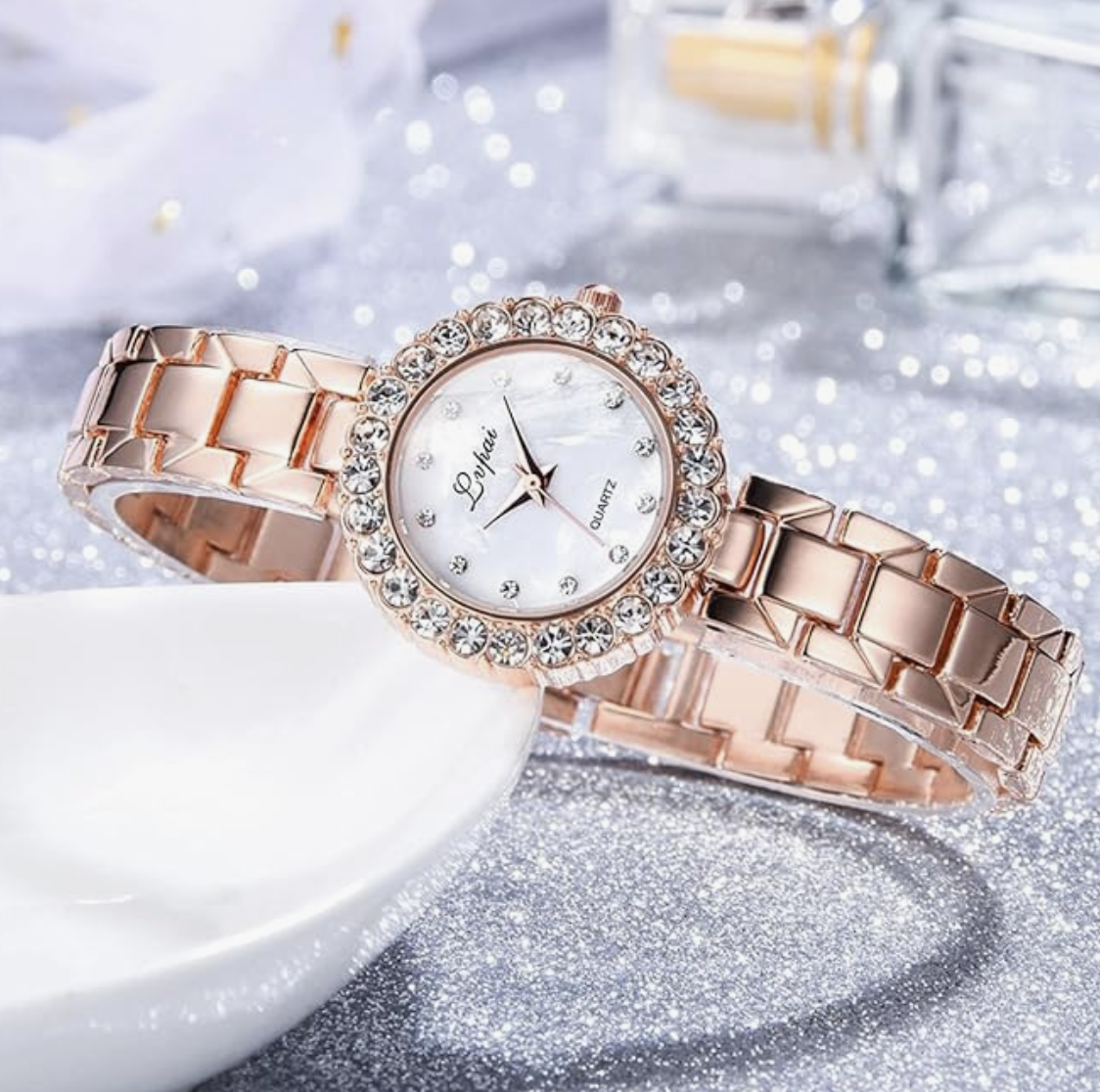 Foto 5 pulgar | Reloj Brillante Rose Gold para Mujer