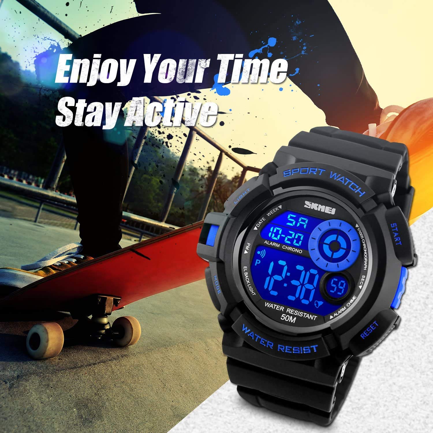 Foto 5 pulgar | Reloj Skmei Sport Running Digital 50 M Impermeable Para Hombre - Venta Internacional.