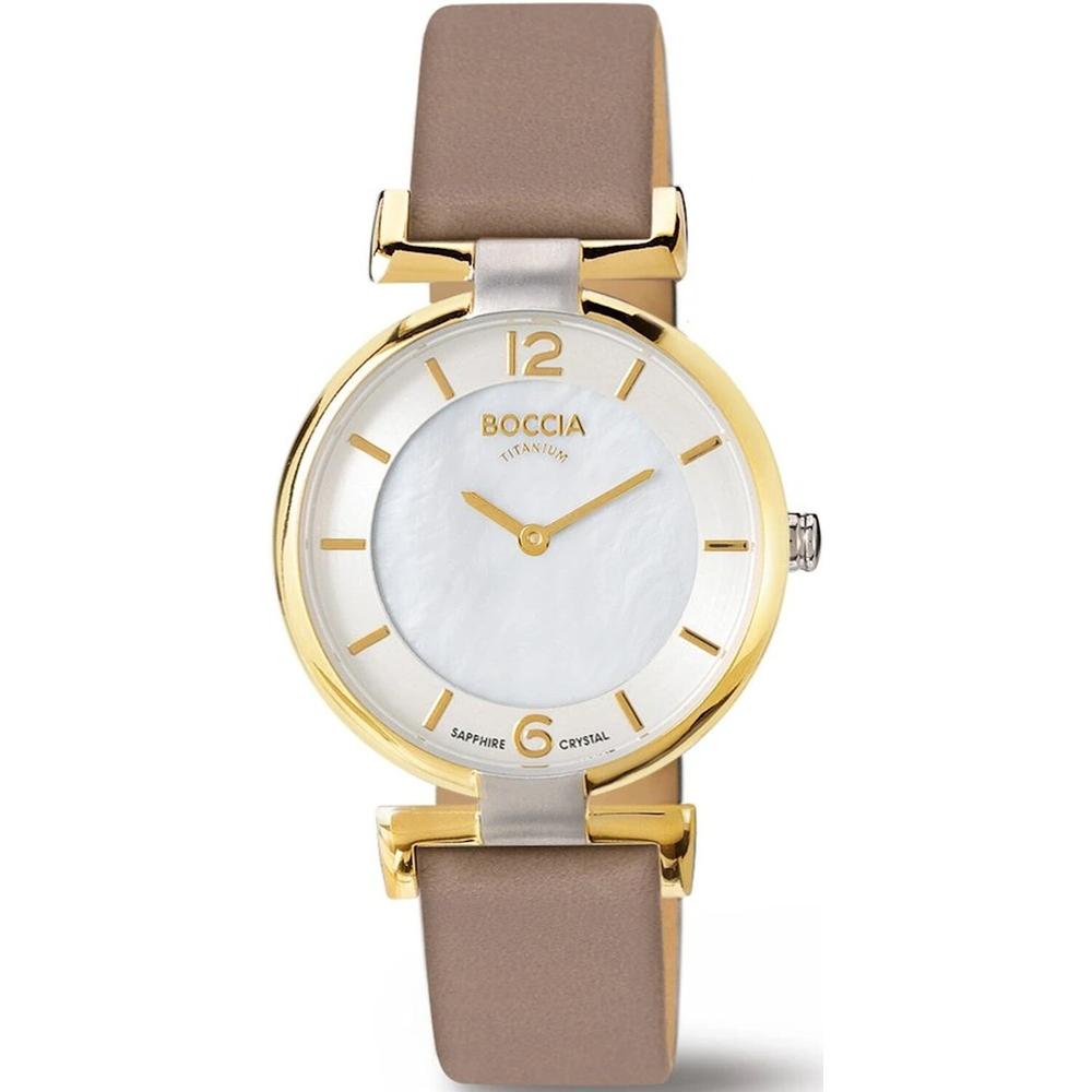 Reloj Boccia Titanium Beige para Mujer