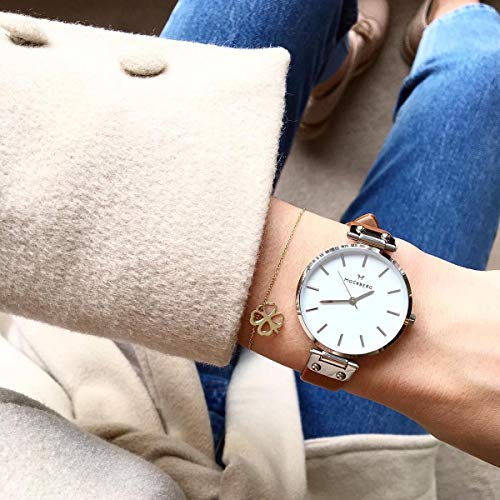 Foto 6 pulgar | Reloj Mockberg Wera Mo1006 Para Mujer, Esfera Blanca, Caja De 34 Mm - Venta Internacional.