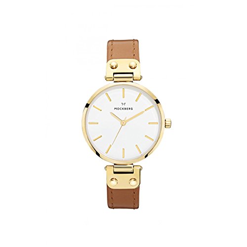 Reloj Mockberg Mo1003 Nora Para Mujer Con Esfera Blanca Y Acero Dorado - Venta Internacional.