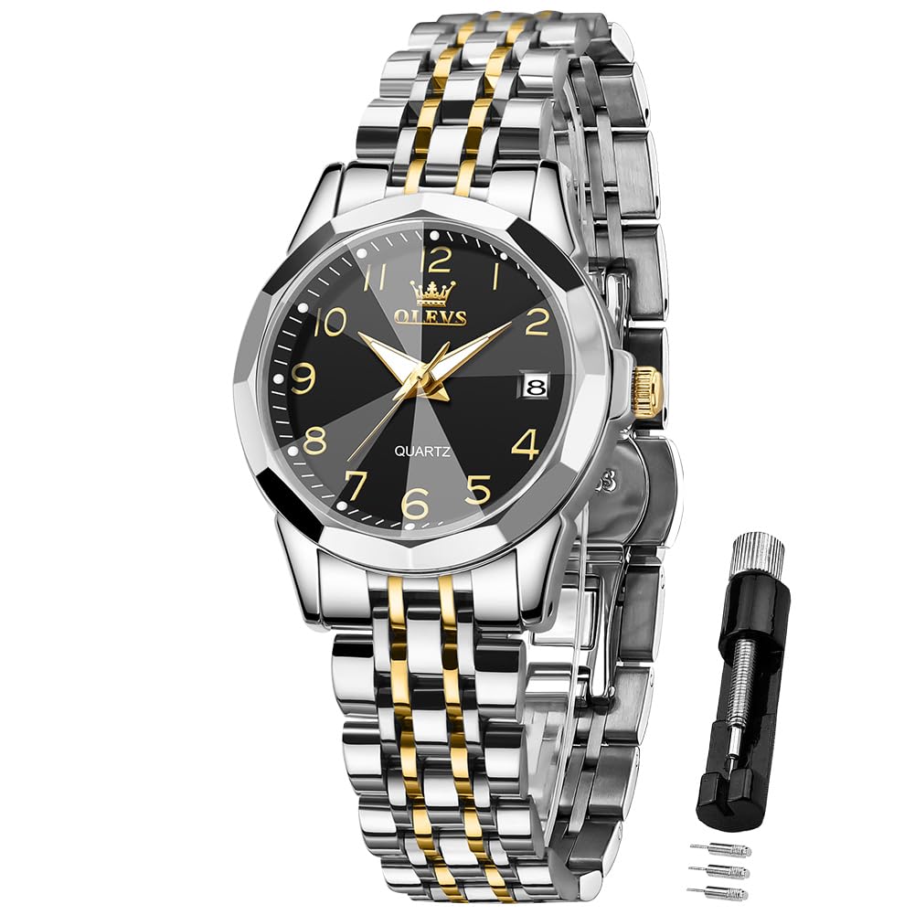 Foto 2 pulgar | Reloj Olevs Black Acero Inoxidable para Mujer - Venta Internacional