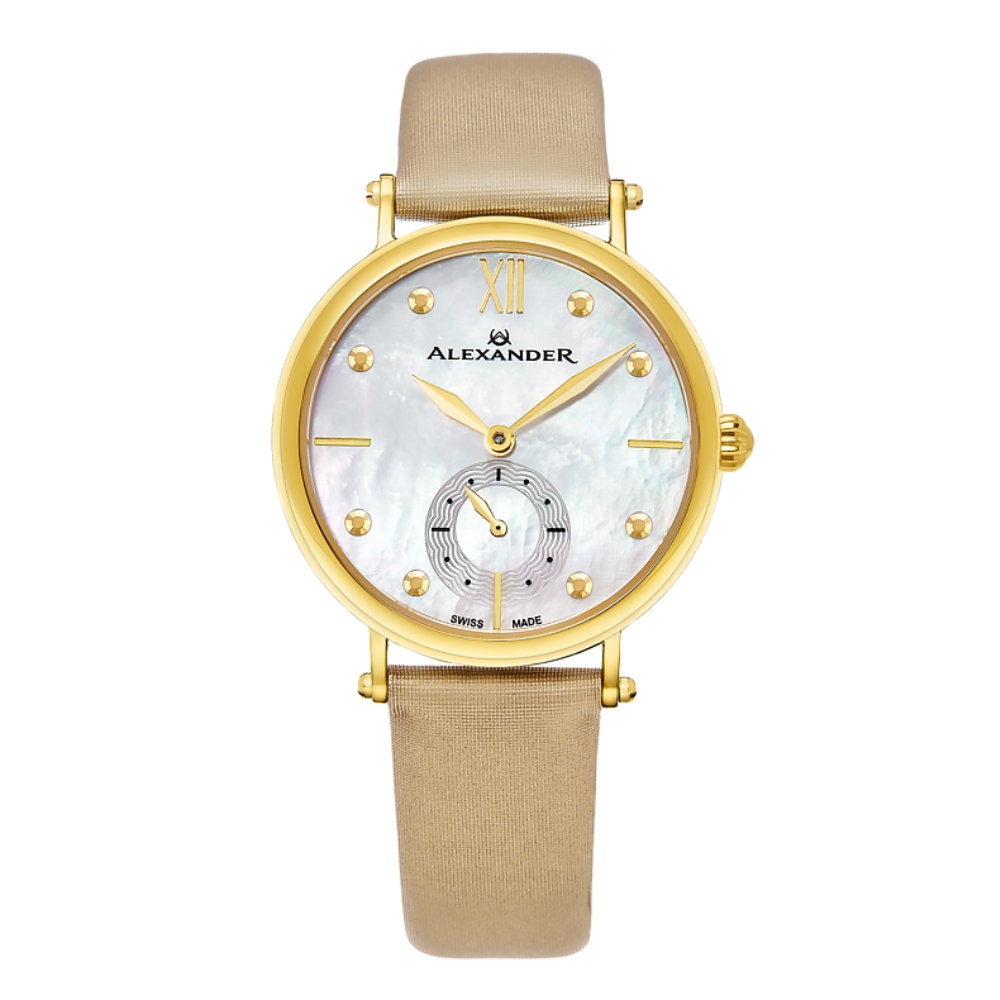 Reloj Suizo Alexander Para Dama Modelo A201-02 De 34mm