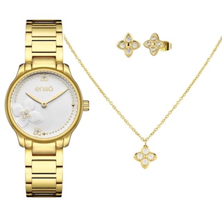 Foto 1 | Set De Reloj Y Joyería Enso Para Mujer Ewbsl14 Color Dorado