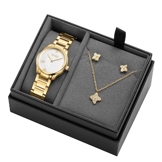 Foto 2 | Set De Reloj Y Joyería Enso Para Mujer Ewbsl14 Color Dorado