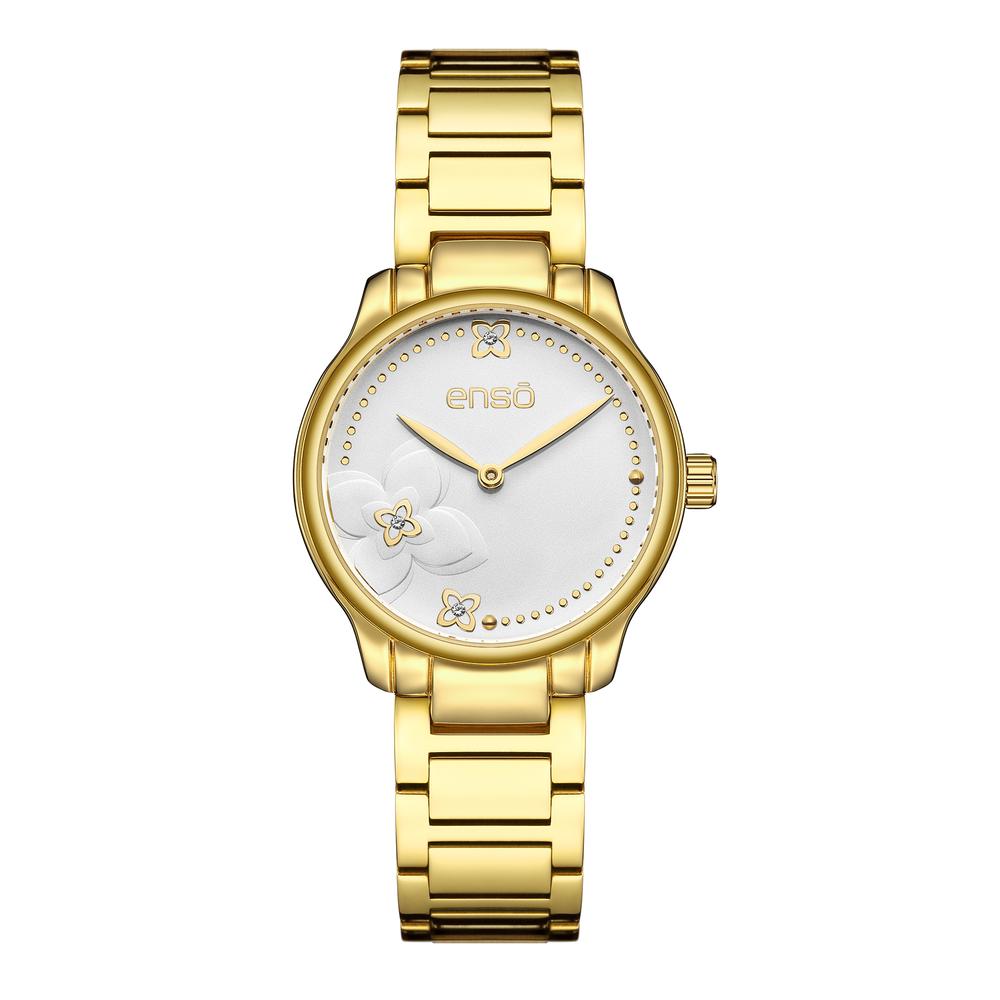 Foto 3 | Set De Reloj Y Joyería Enso Para Mujer Ewbsl14 Color Dorado