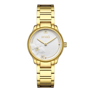 Foto 3 | Set De Reloj Y Joyería Enso Para Mujer Ewbsl14 Color Dorado