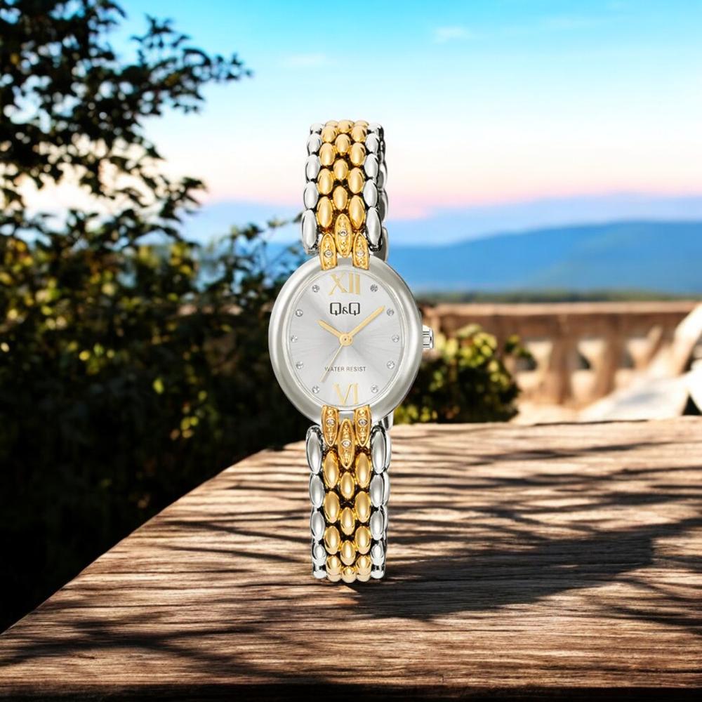 Foto 3 pulgar | Reloj Q&q F16a-006py Ladies-acero
