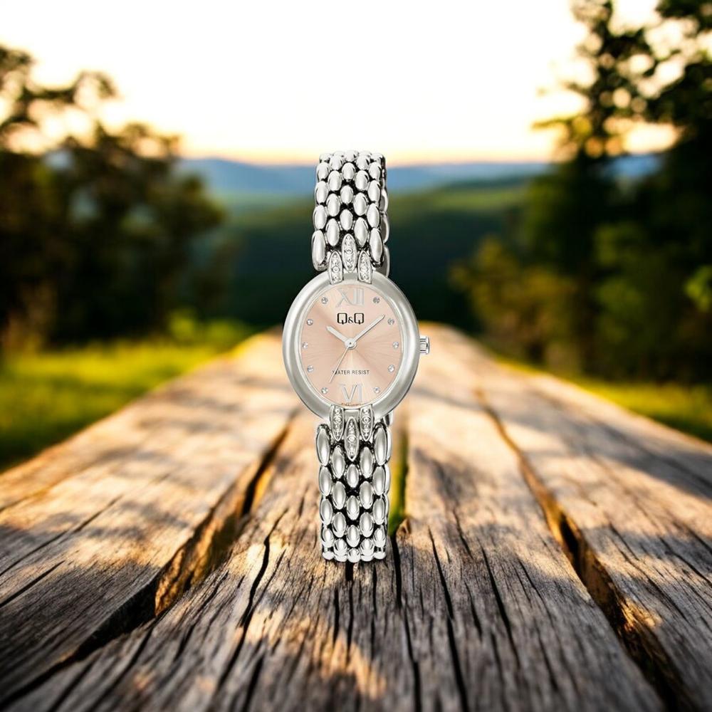 Foto 3 pulgar | Reloj Q&q F16a-003py Ladies-acero