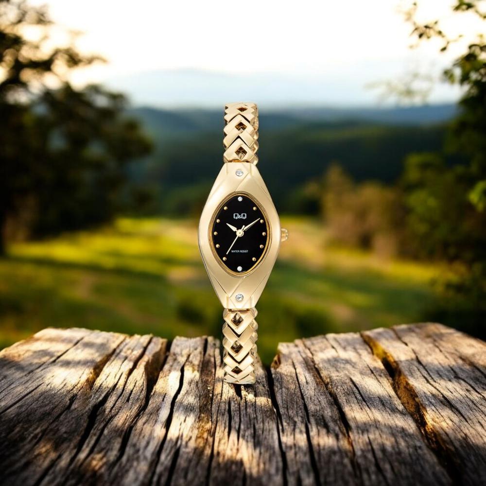 Foto 3 pulgar | Reloj Q&q F09a-004py Ladies-dorado