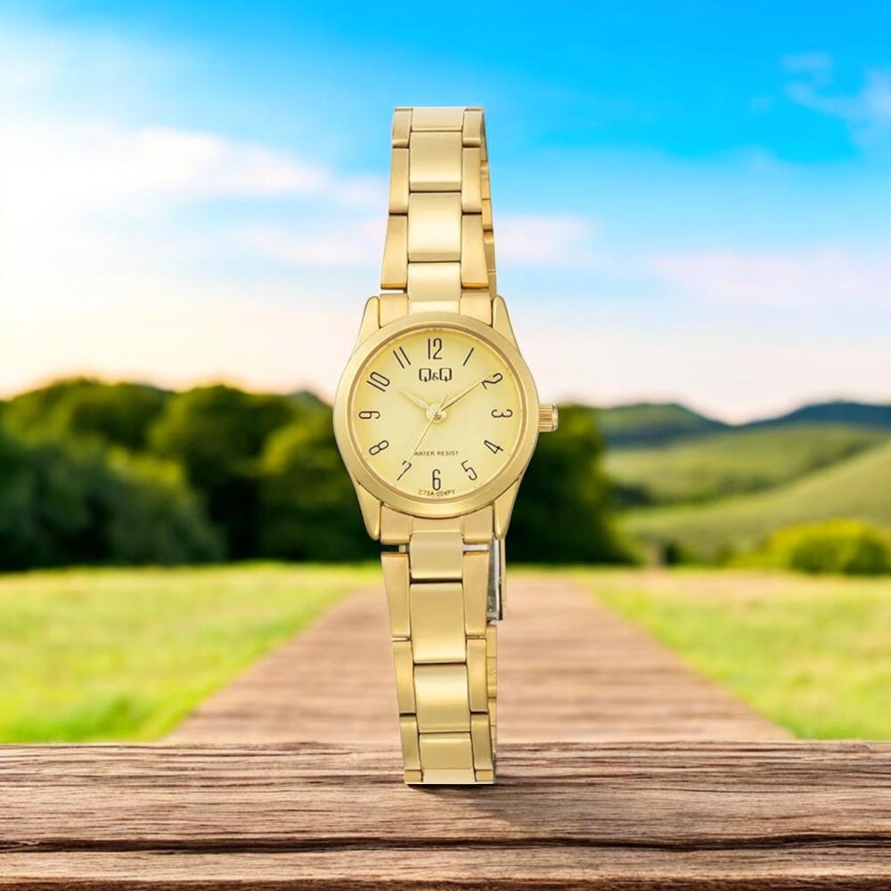 Foto 2 | Reloj Q&q C75a-004py Dorado
