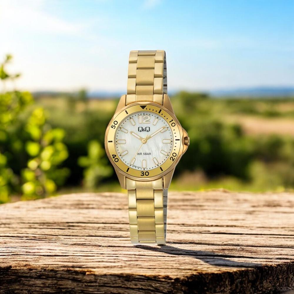 Foto 3 pulgar | Reloj Q&Q Q88B-004PY Dorado para Mujer