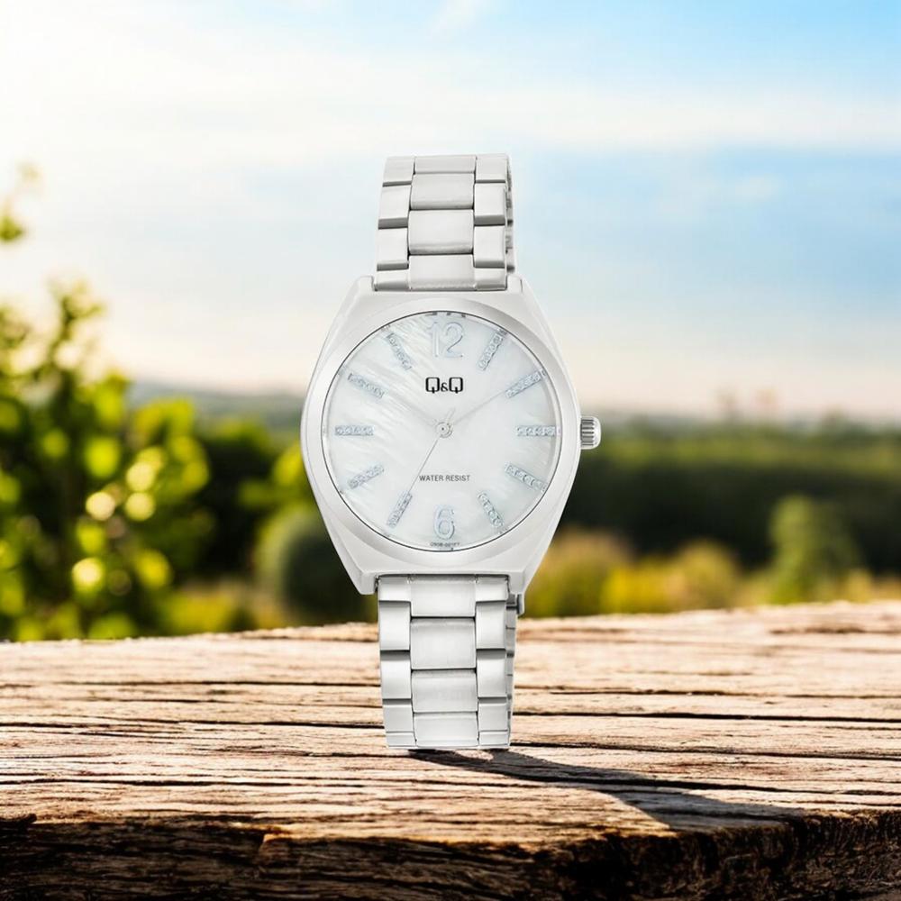 Foto 3 pulgar | Reloj Q&q Q90b-001py Ladies Acero