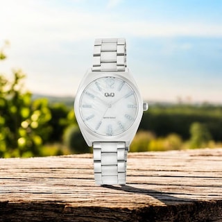 Foto 2 | Reloj Q&q Q90b-001py Ladies Acero
