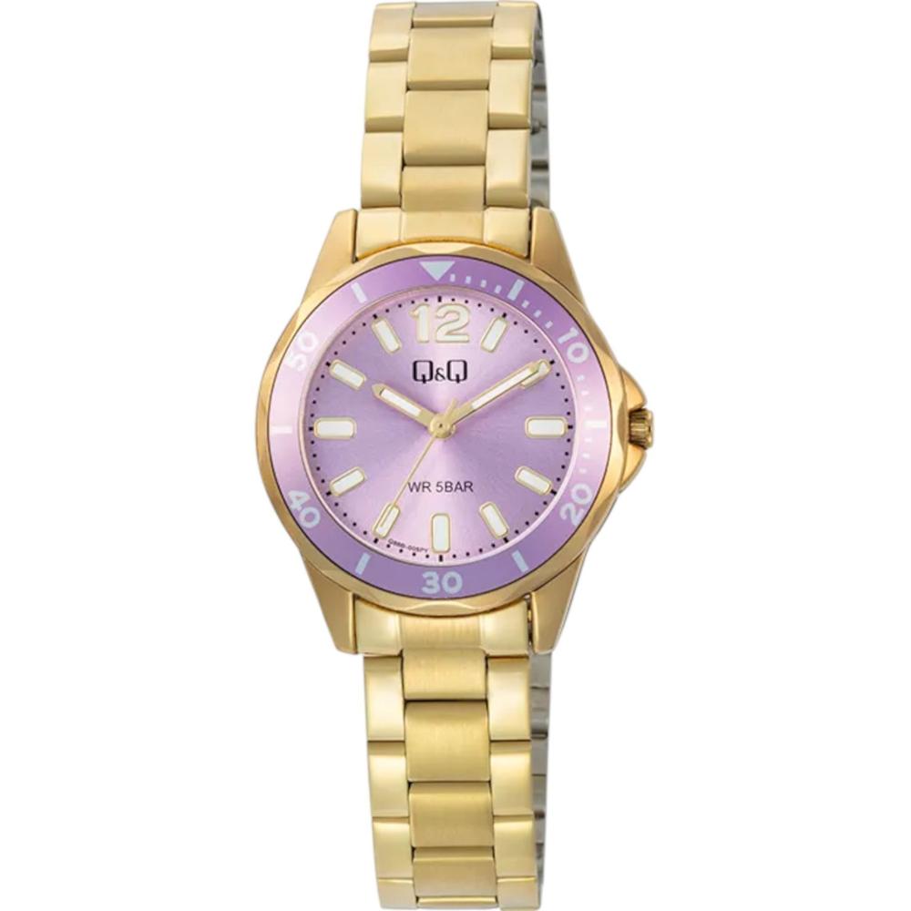 Foto 2 pulgar | Reloj Q&q Q88b-005py Ladies-Dorado