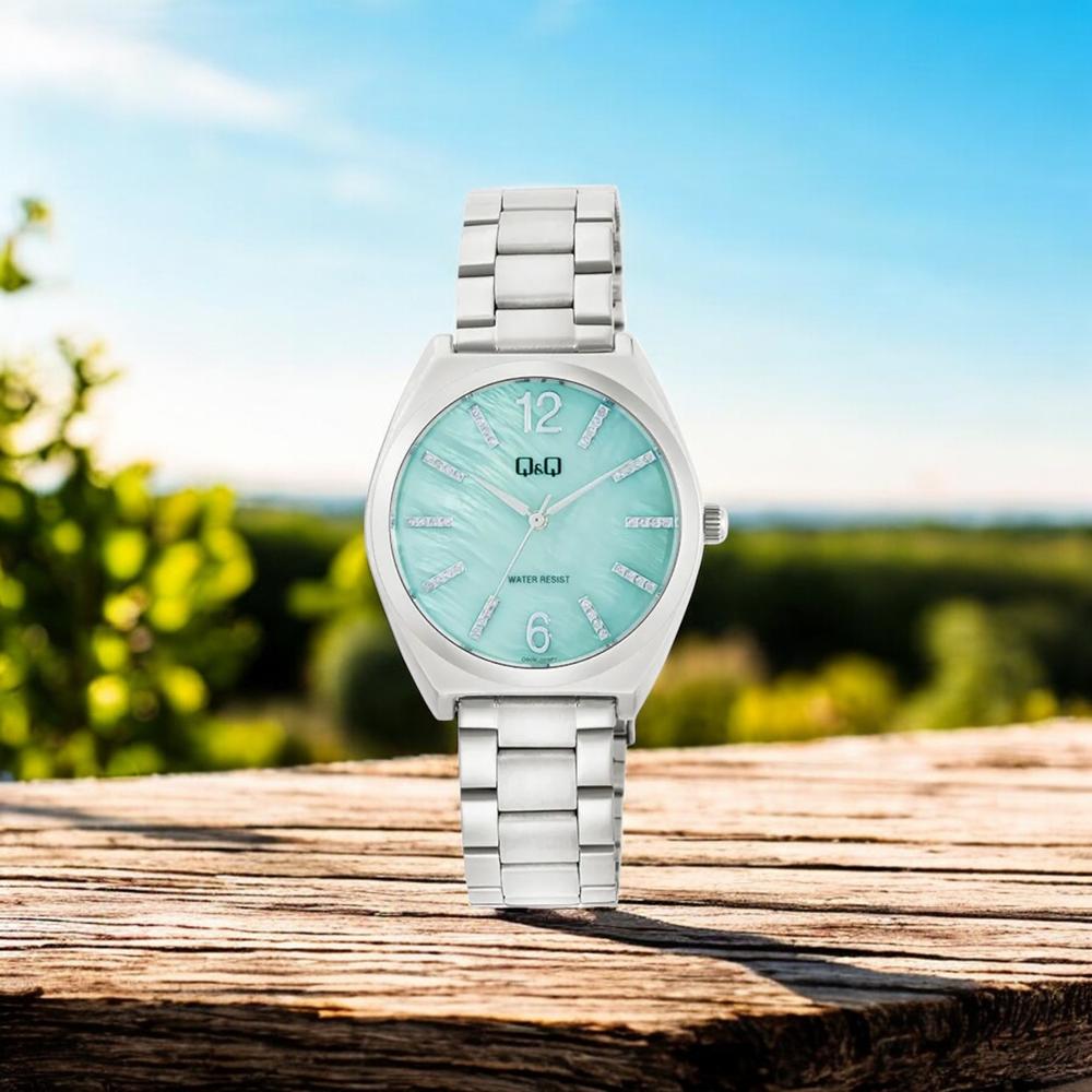 Foto 3 pulgar | Reloj Q&q Q90b-003py Ladies Acero