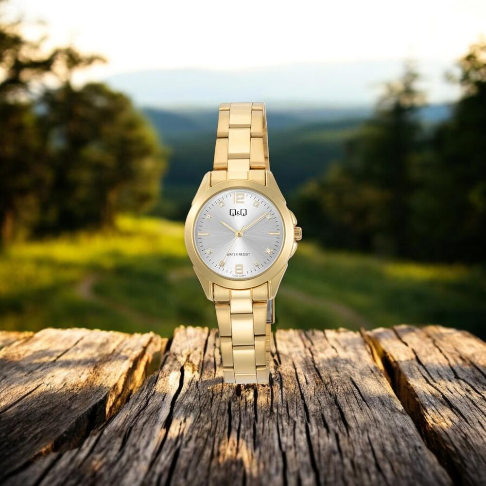 Foto 3 pulgar | Reloj Q&Q C05A-023PY Dorado para Mujer