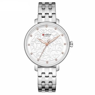 Foto 1 | Reloj de Pulsera Curren 9046 KREC6219GA Caja de Aleación Tono Plateado y Tablero Blanco