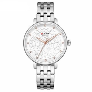Foto 2 | Reloj de Pulsera Curren 9046 KREC6219GA Caja de Aleación Tono Plateado y Tablero Blanco