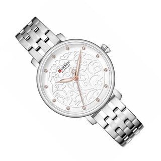 Foto 3 | Reloj de Pulsera Curren 9046 KREC6219GA Caja de Aleación Tono Plateado y Tablero Blanco