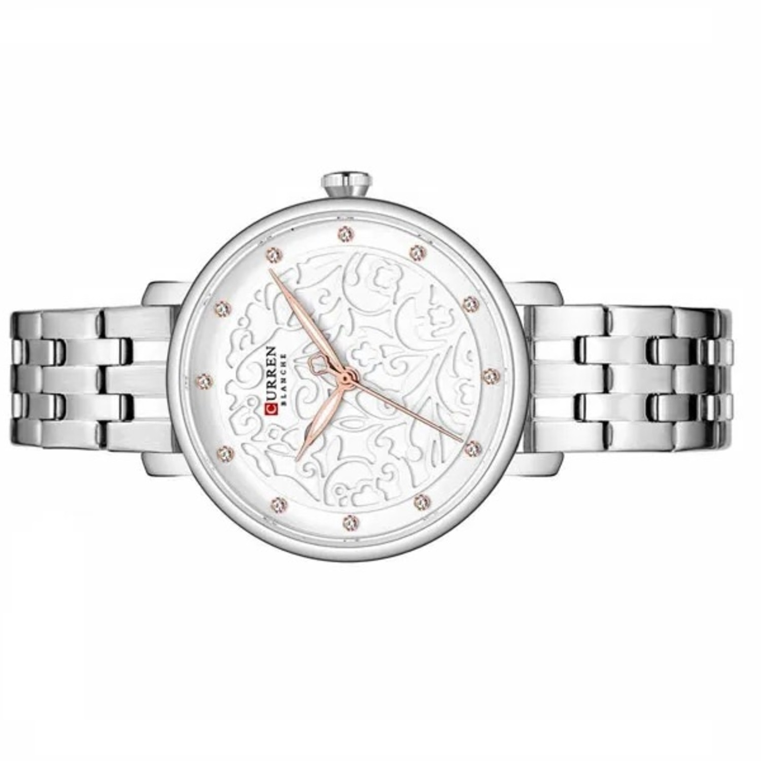 Foto 5 pulgar | Reloj de Pulsera Curren 9046 KREC6219GA Caja de Aleación Tono Plateado y Tablero Blanco