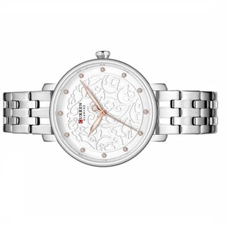 Foto 4 | Reloj de Pulsera Curren 9046 KREC6219GA Caja de Aleación Tono Plateado y Tablero Blanco