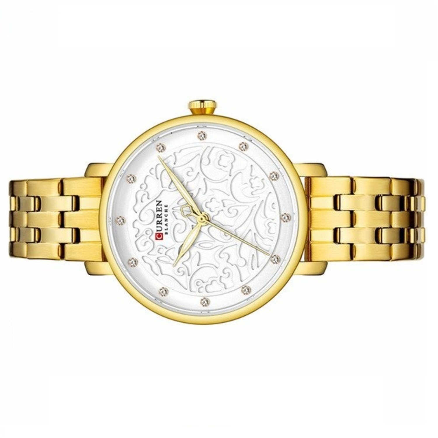 Foto 5 pulgar | Reloj de Pulsera Curren 9046 KREC6218GA Caja de Aleación Tono Dorado y Tablero Blanco