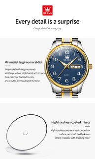 Foto 6 | Reloj Olevs Azul Acero Inoxidable Plateado para Mujer - Venta Internacional