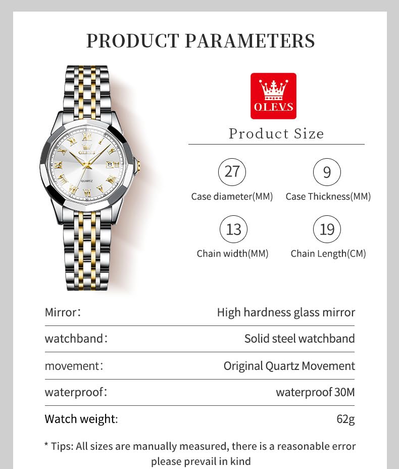 Foto 6 | Reloj Olevs Impermeable de Acero Inoxidable para Mujer - Venta Internacional