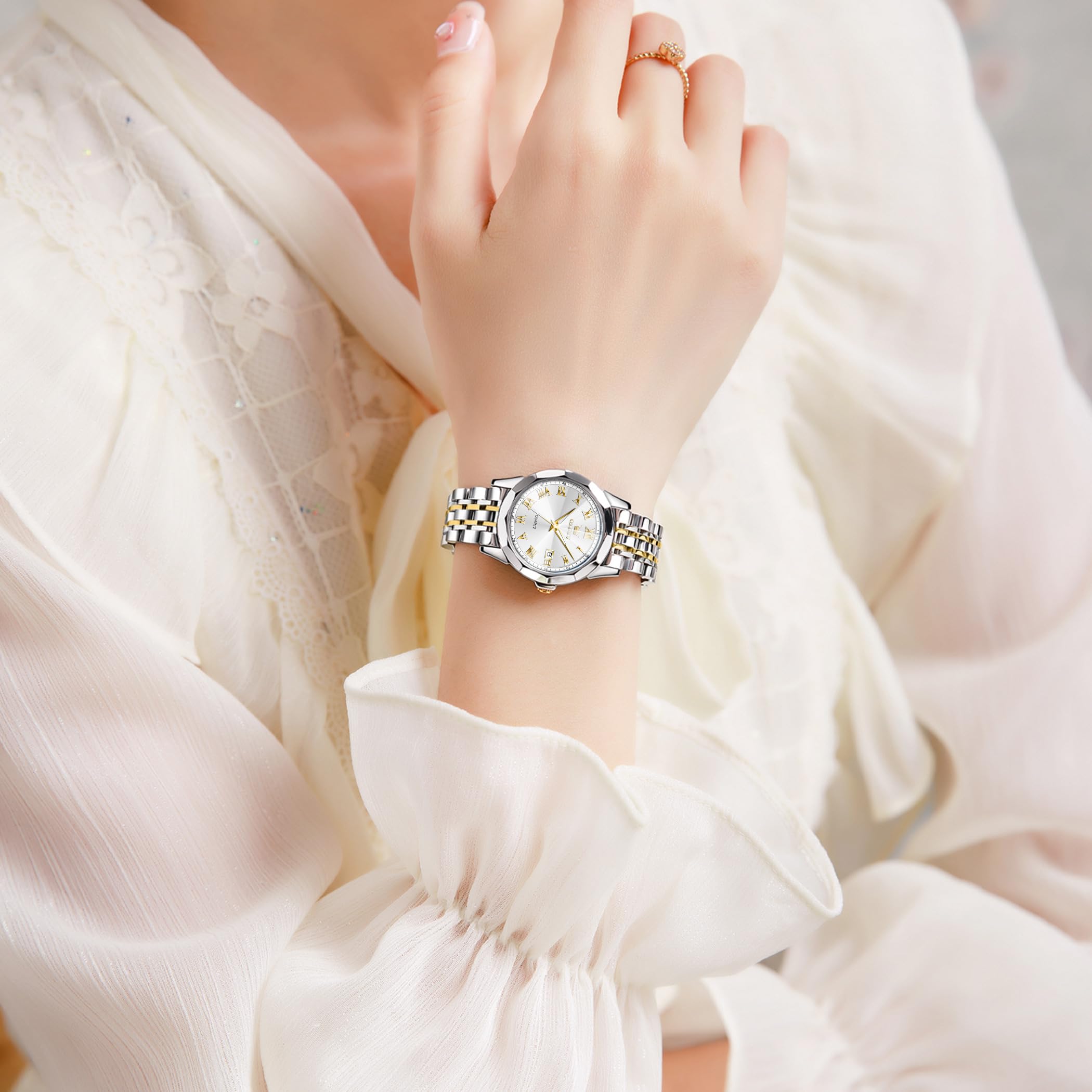 Foto 8 pulgar | Reloj Olevs Impermeable de Acero Inoxidable para Mujer - Venta Internacional