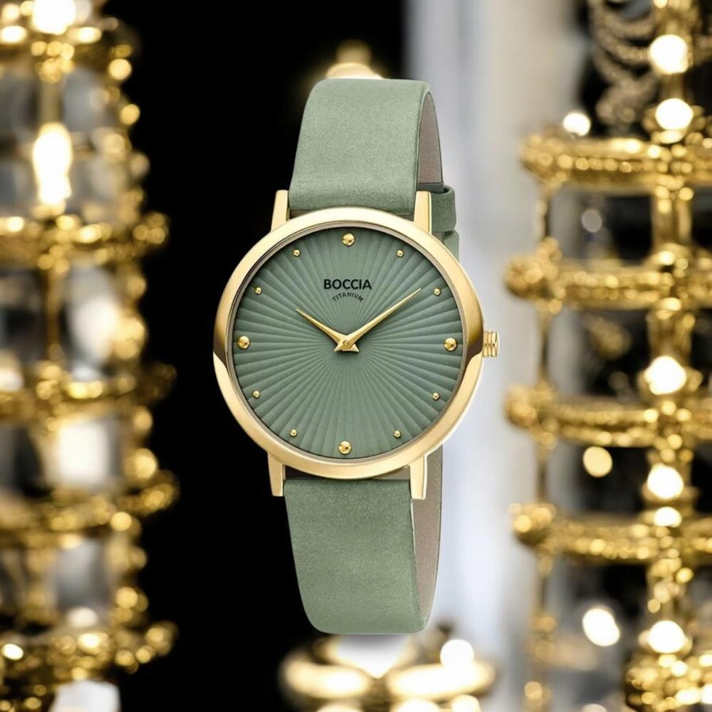 Foto 3 pulgar | Reloj Boccia Titanium Verde para Mujer