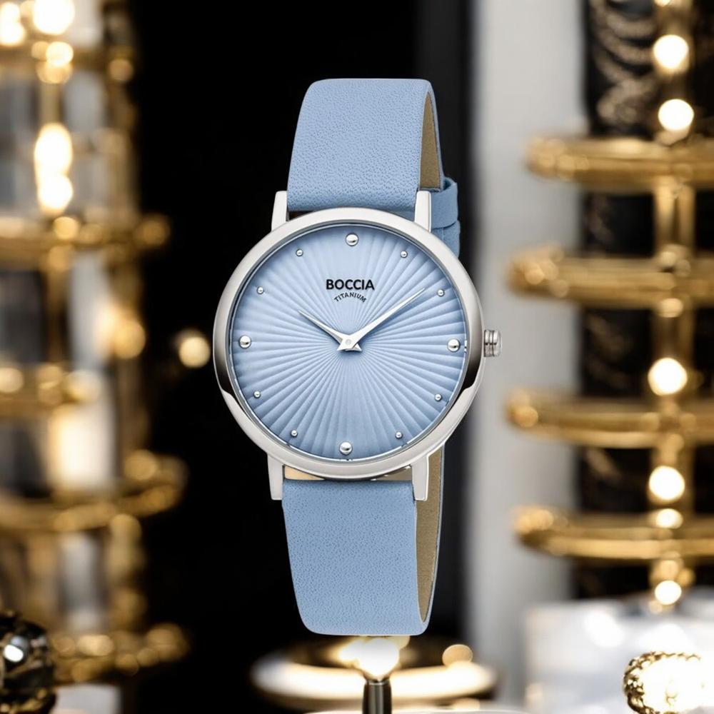 Foto 3 pulgar | Reloj Boccia Titanium Azul para Mujer